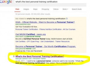 Whats the best personal trainer certification?