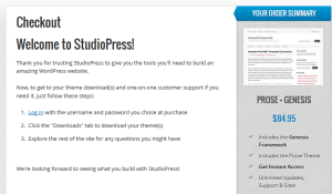 Checkout welcome to studio press
